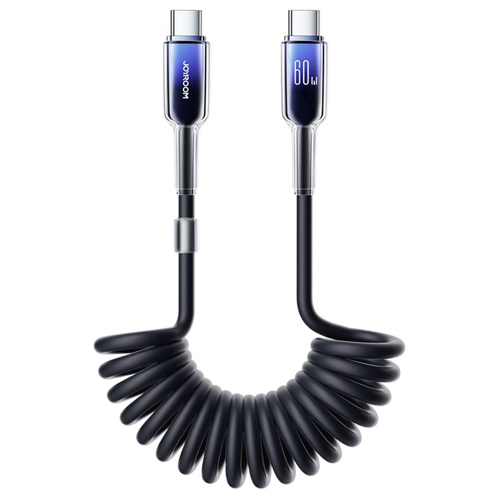 Joyroom USB-C to USB-C Retractable Cable Fast Charging 60W, 1.5m - Black