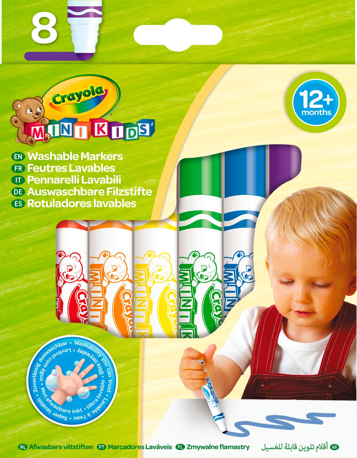 Washable Mini Markers for Kids, 8-Pack