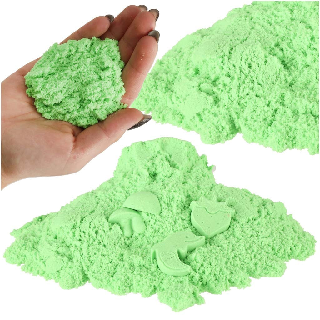 Kinetic sand 1kg in a bag green