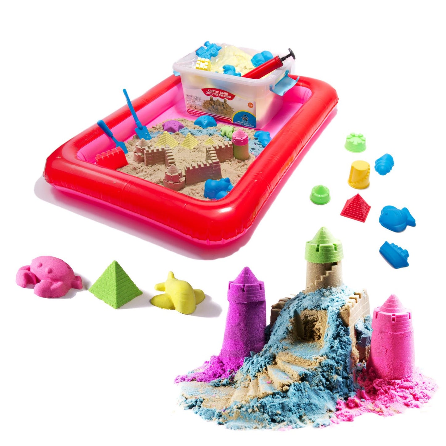 Kinetic sand in a box 2kg moulds beige