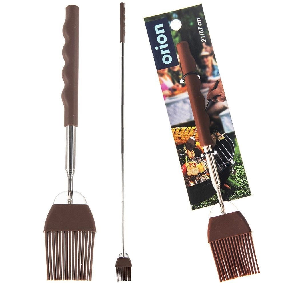 Kitchen brush with telescopic handle for grilling and baking