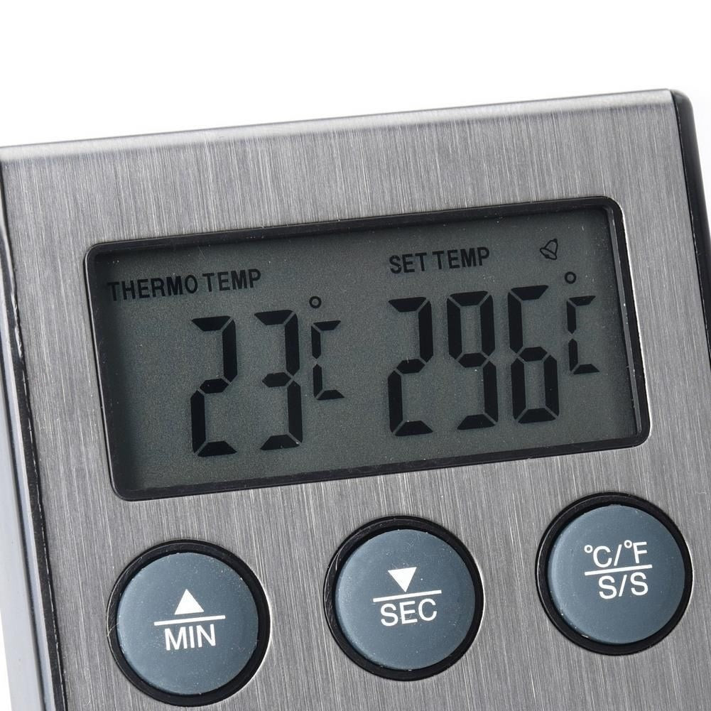 Kitchen thermometer with probe, display and alarm function