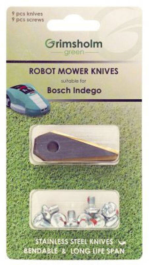 Knife set with 9 spare knives and 9 screws Bosch Indego