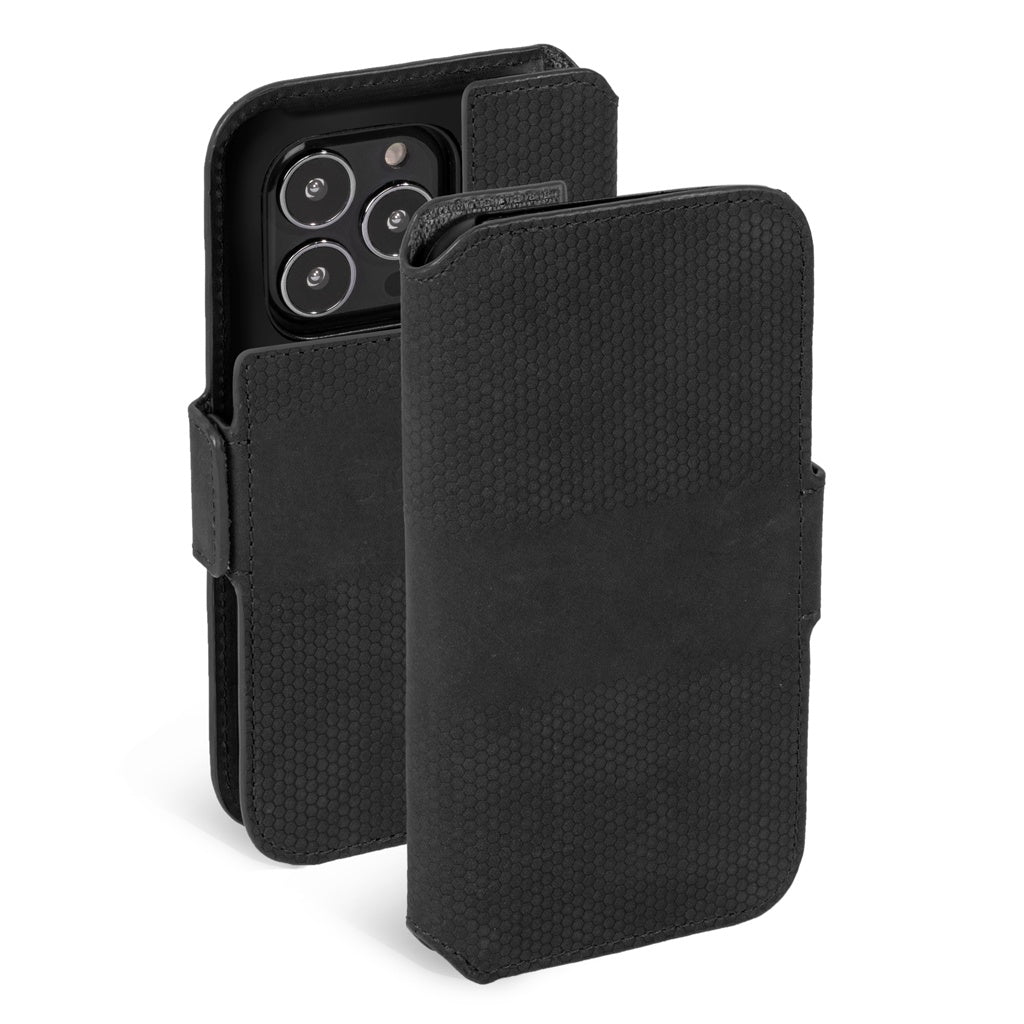 Krusell Leather Phone Wallet iPhone 13 Pro - Black