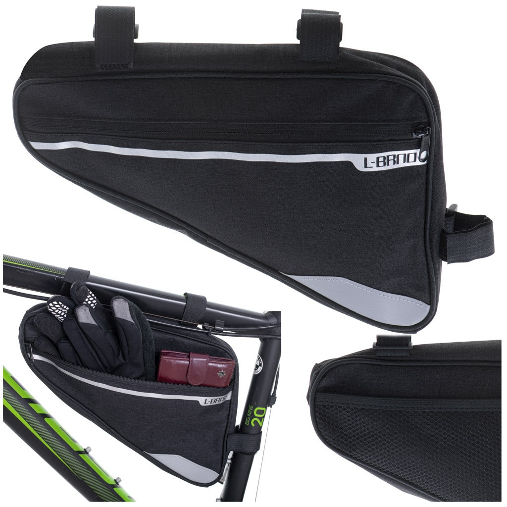 L-BRNO Bike bag triangular under-frame pouch for bicycle