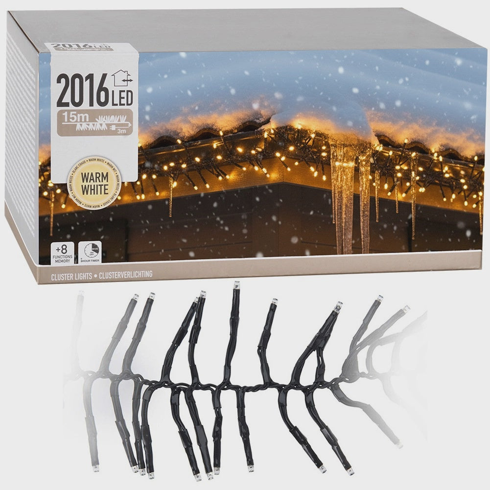 LED Christmas Lights, 14.6 m, 2016 Warm White Bulbs