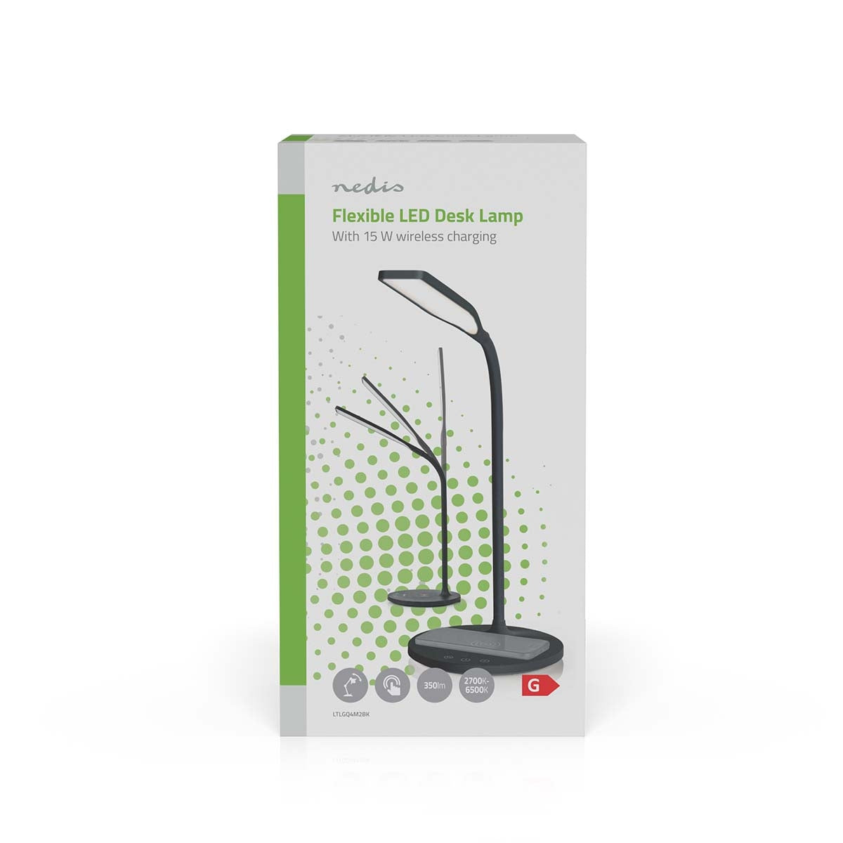 LED Lamp with Wireless Charger | Dimmer - On Product | LED / Qi | 15 W | With dimming | Cool White / Natural White / Warm White | 2700 - 6500 K