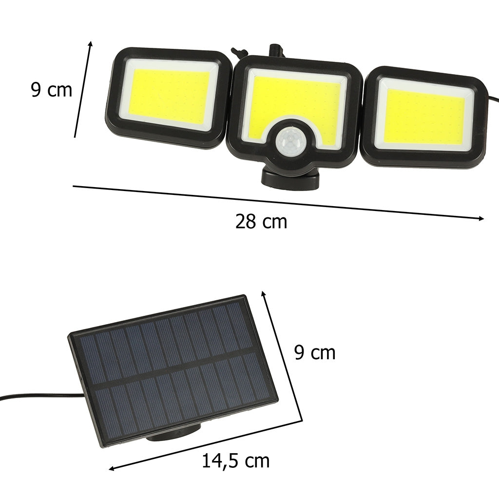 LED Solar Lamp with Dusk-to-Dawn Motion Sensor
