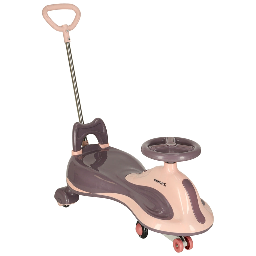 LED gravity scooter ride with handle purple