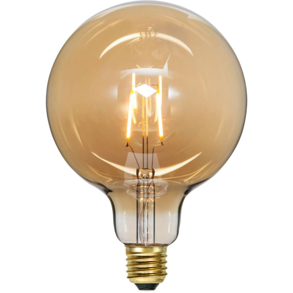 LED lamp E27 G125 amber colored glass 0.75W 2000K 80 lumens