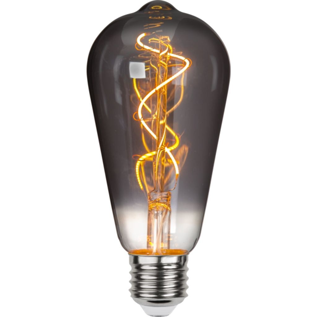 LED lamp E27 ST64 smoked glass 3W 1800K 40 lumens