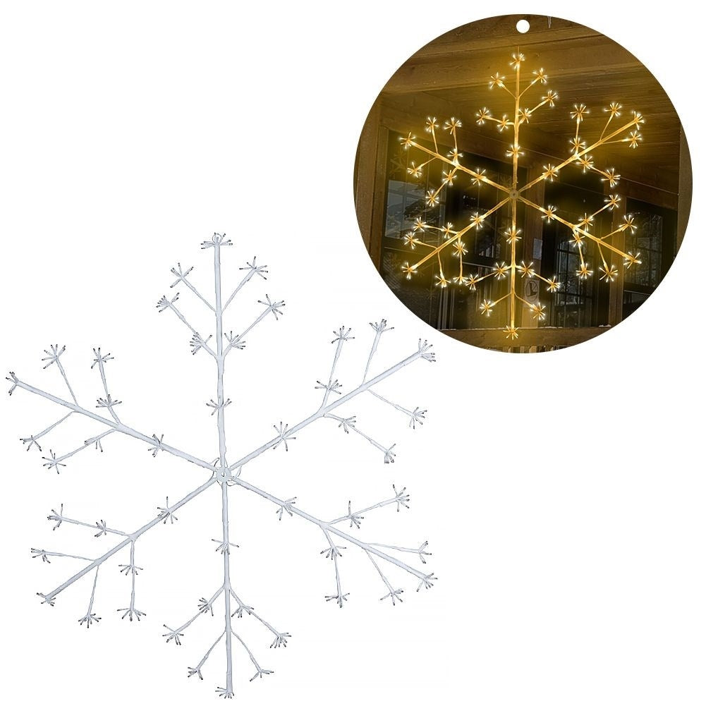 LED snowflake: Magical Christmas decoration for facades.