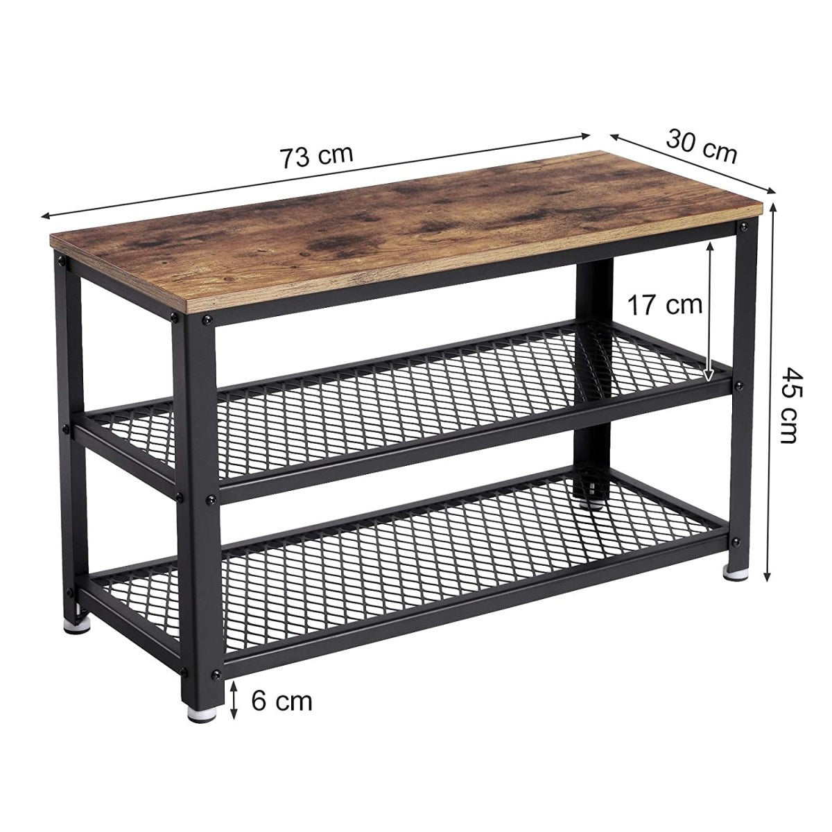 LOFT wooden shoe cabinet with shelf and seat