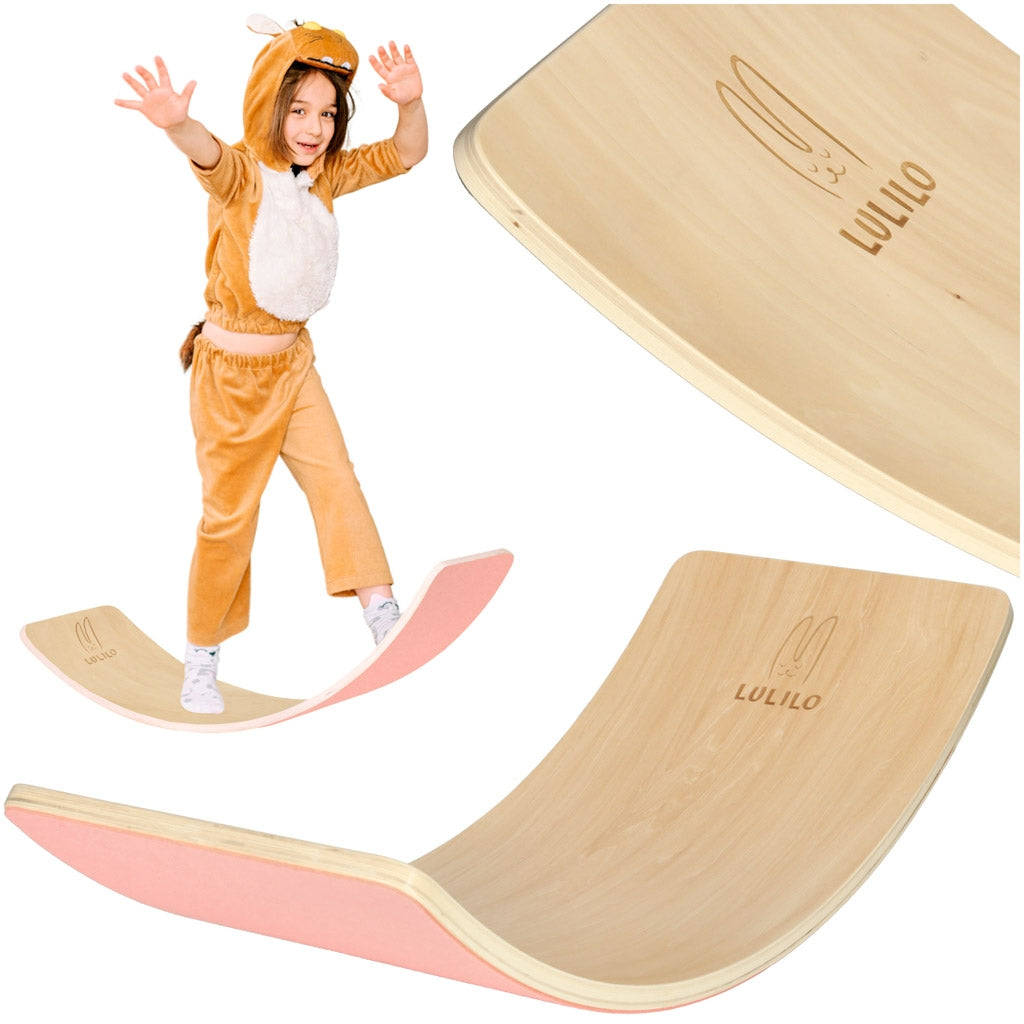 LULILO Ajlo balance board with pink felt