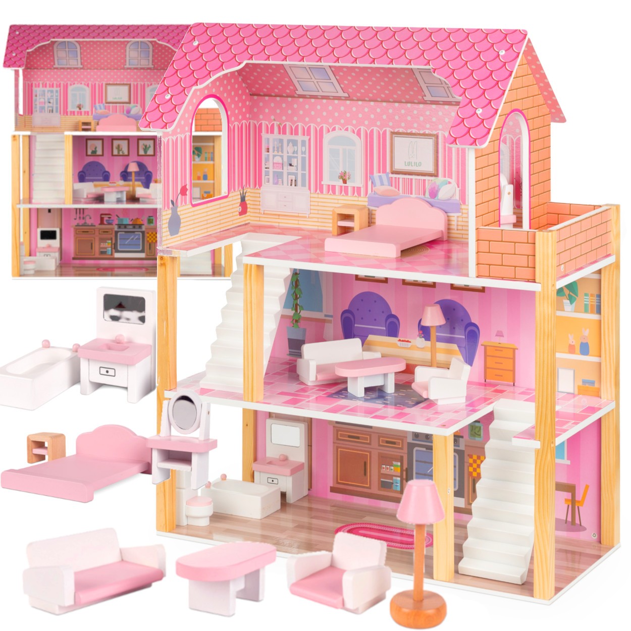 LULILO Tulipo 70cm wooden dolls' house
