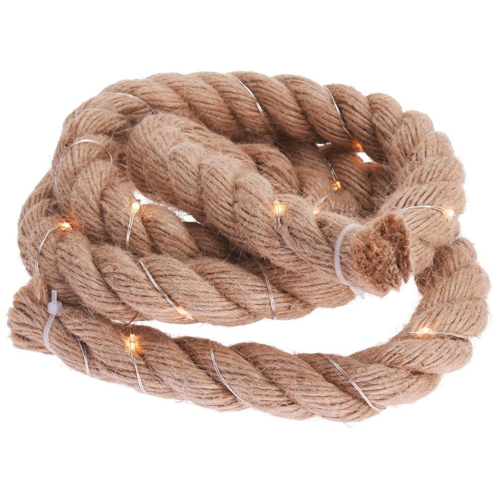 Lamps in hemp rope: Magical Christmas decoration for the tree