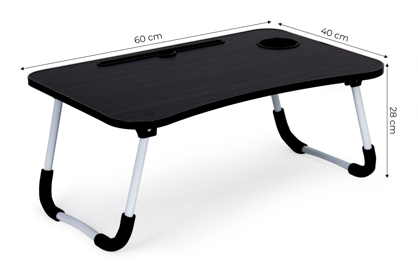 Laptop stand for bed table 60x40cm - Black