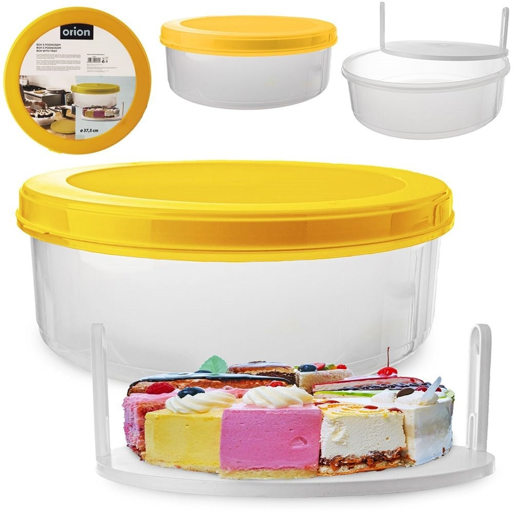 Large Cake Storage Container with Lid and Removable Insert