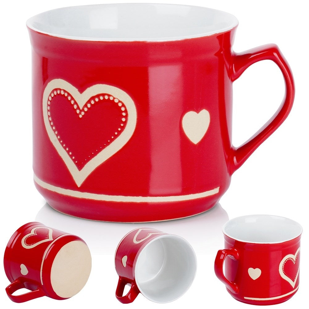 Large Ceramic Mug with Handle for Coffee and Tea