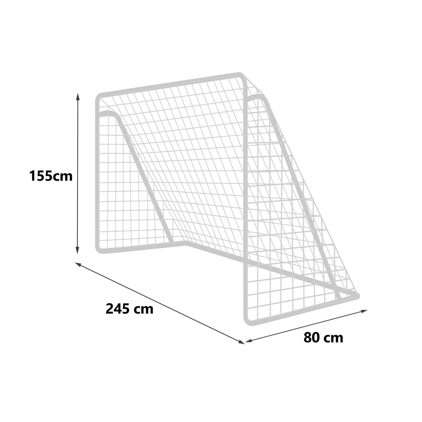 Soccer Goal with Target Net, 245x155x80 cm, Steel Frame