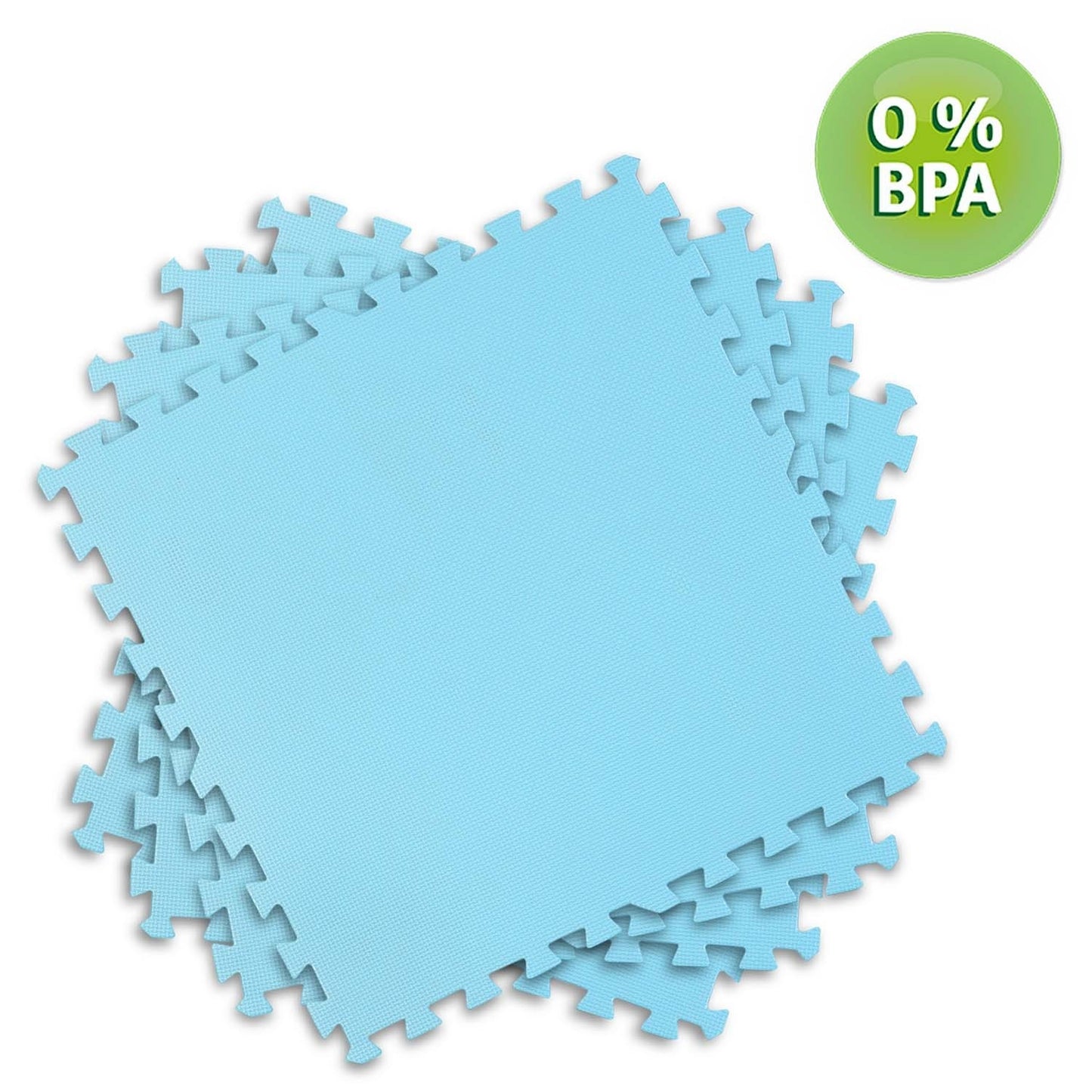 Large foam mat, puzzle 4 pcs blue
