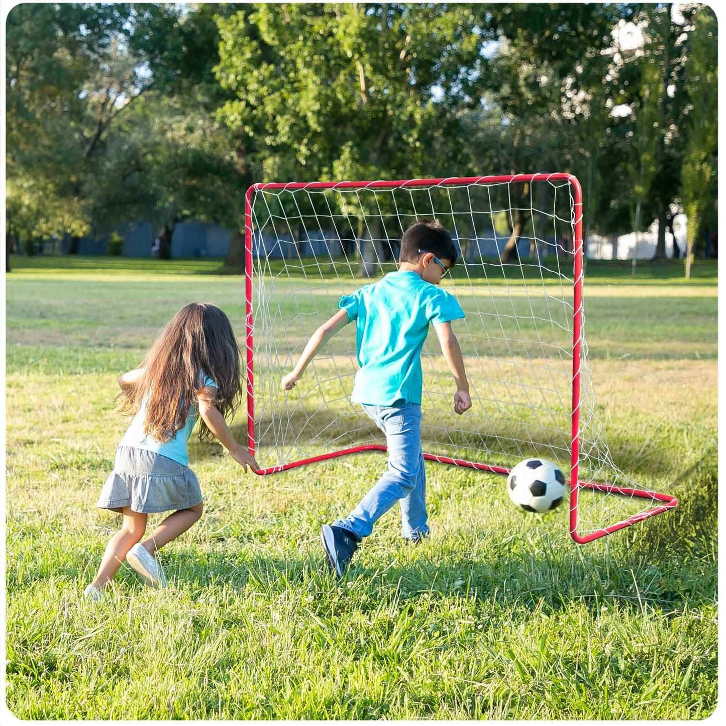 Large soccer goal set of 2 Neo-Sport 183 x 122 x 61 cm