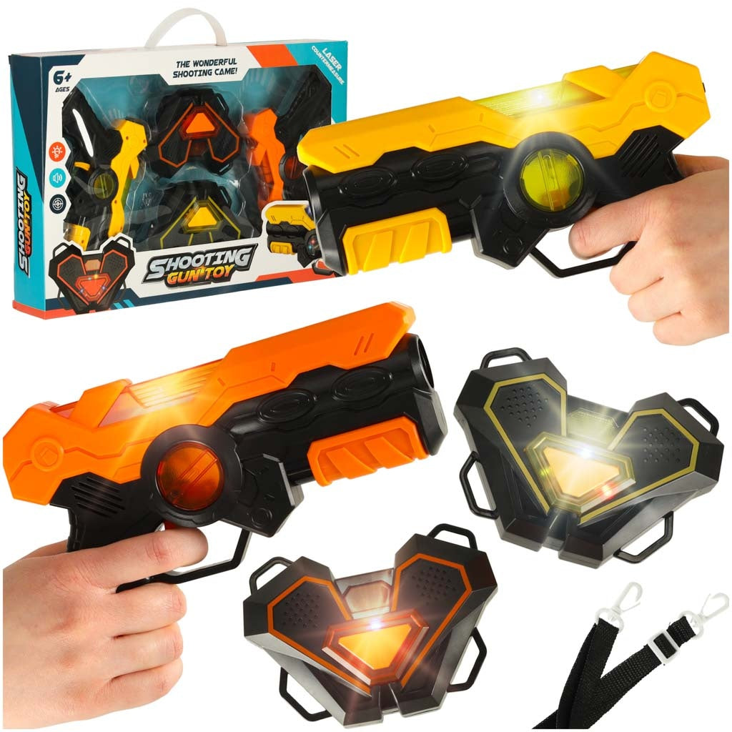 Laser paintball gun with infrared target set of 2 pcs.