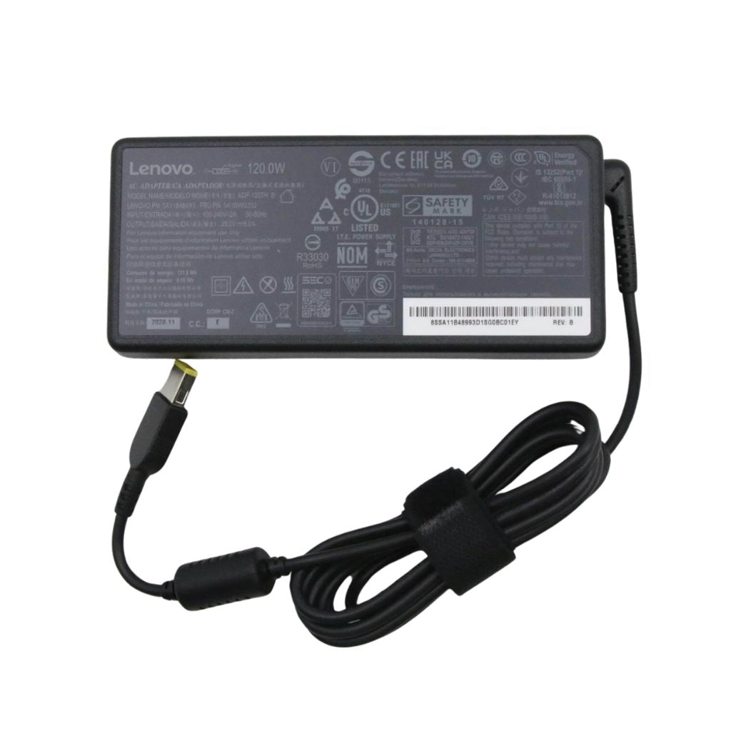 Lenovo 120W Charger, AC Adapter, Slim Tip Connector, 20V, 6.0A