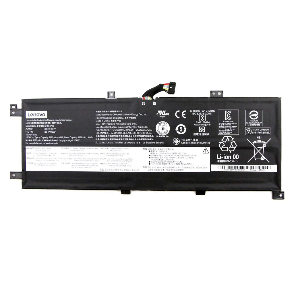Lenovo 4C Laptop Battery, 46Wh, Li-ion L18C4P90 SB10T83177