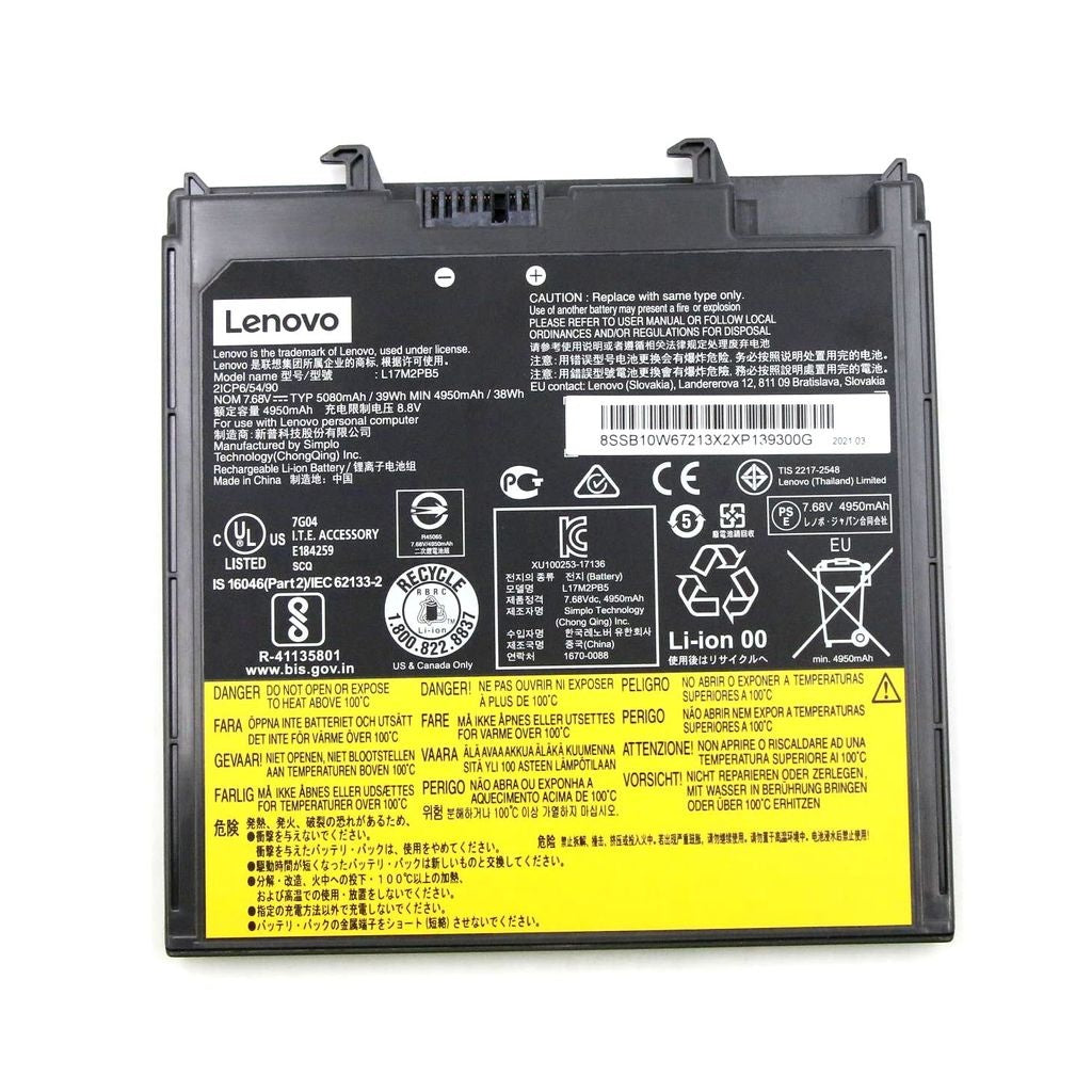 Lenovo Battery SP/A L17M2PB5 7.68V 39Wh 2C L17M2PB5 SB10W67213