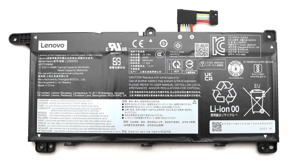 Lenovo Laptop Battery 3C 45Wh 11.52V L22B3PE0 BYD/B