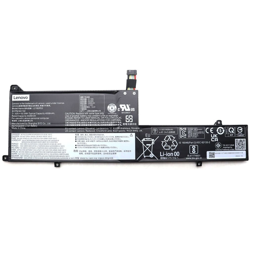 Lenovo Laptop Battery 3C 52.5Wh 11.52V L21B3PE0 BYD