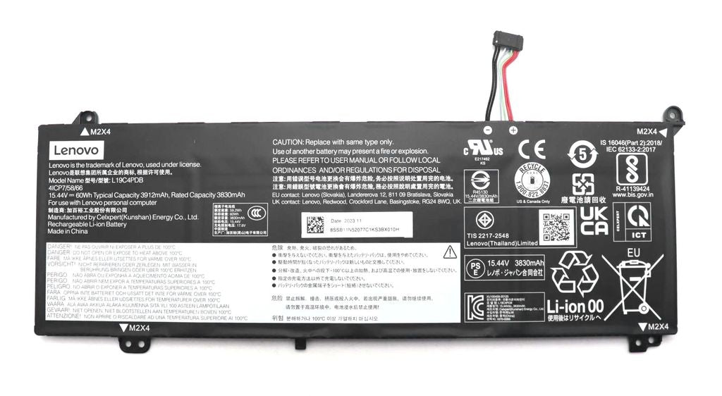 Lenovo Laptop Battery 4C 60Wh 15.44V L19C4PDB CP/A