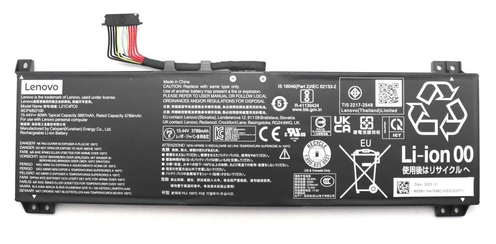 Lenovo Laptop Battery 4C 60Wh 15.44V L21C4PC0 CP/B
