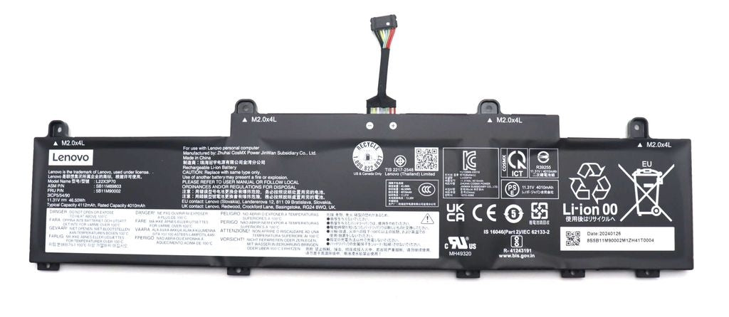 Lenovo Laptop Battery Internal,3c 46.5Wh,Li-ion,CosMX
