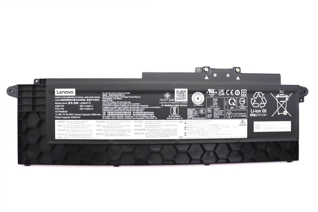 Lenovo Laptop Battery Internal, 4C 52.5Wh, Li-ion, SMP, L23M4P70