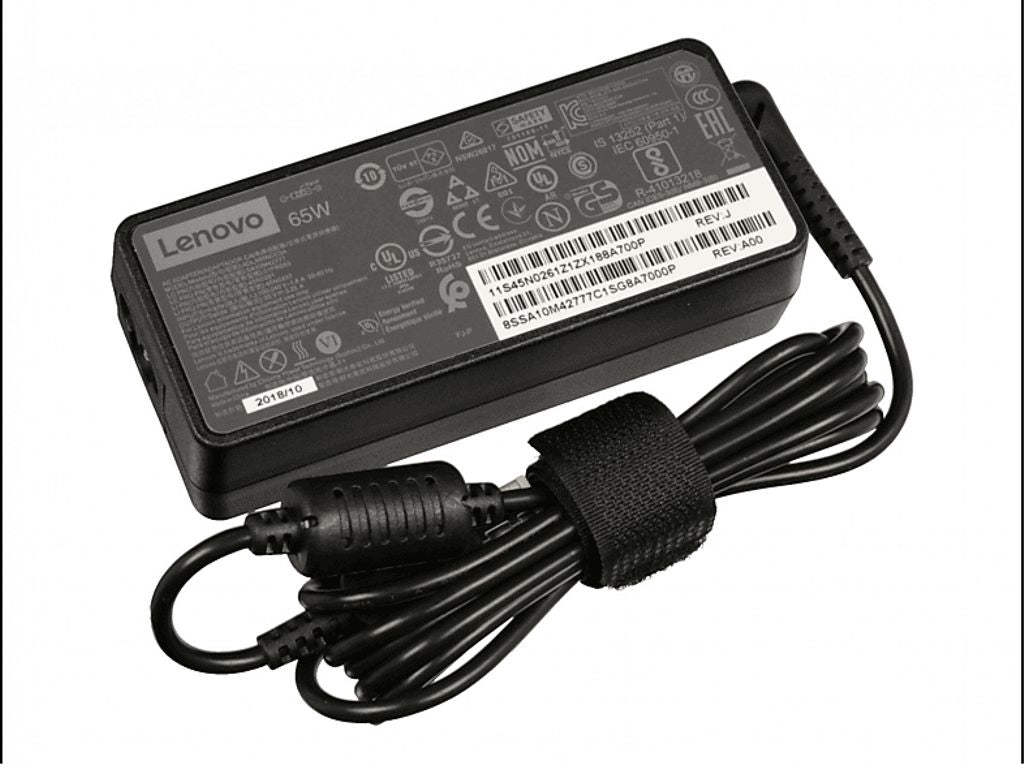 Lenovo Power Adapter, Rectangular, 65 W, 3P - Black