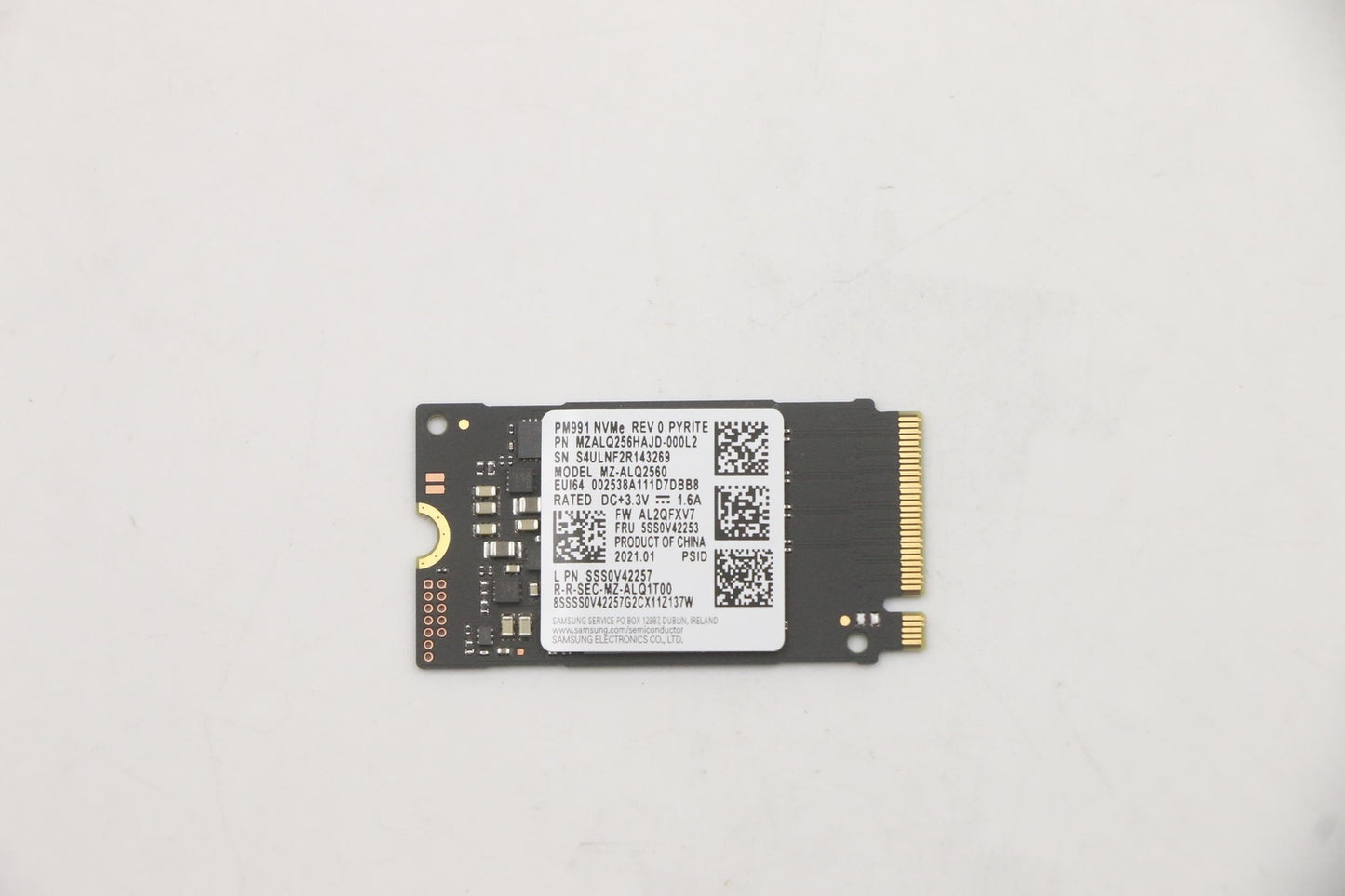 Lenovo SAM PM991 256G M.2 PCIe 2242 SSD