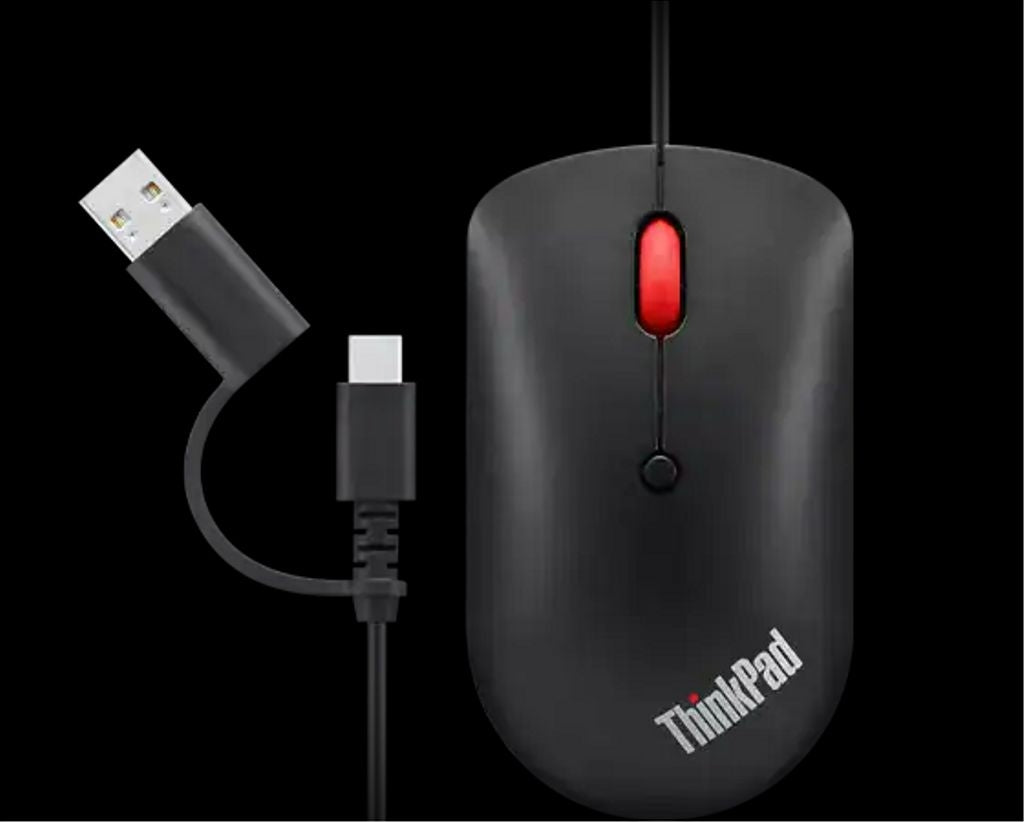 Lenovo Thinkpad Compact trådbunden mus, USB-C och USB-A