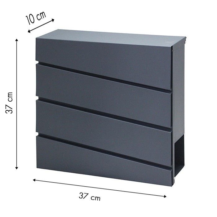 Letter box, galvanized steel, anthracite