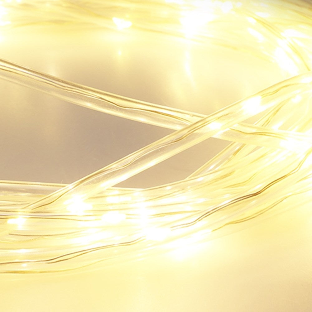 Light string 7.5m, 100 LEDs, transparent cable, inside/outside