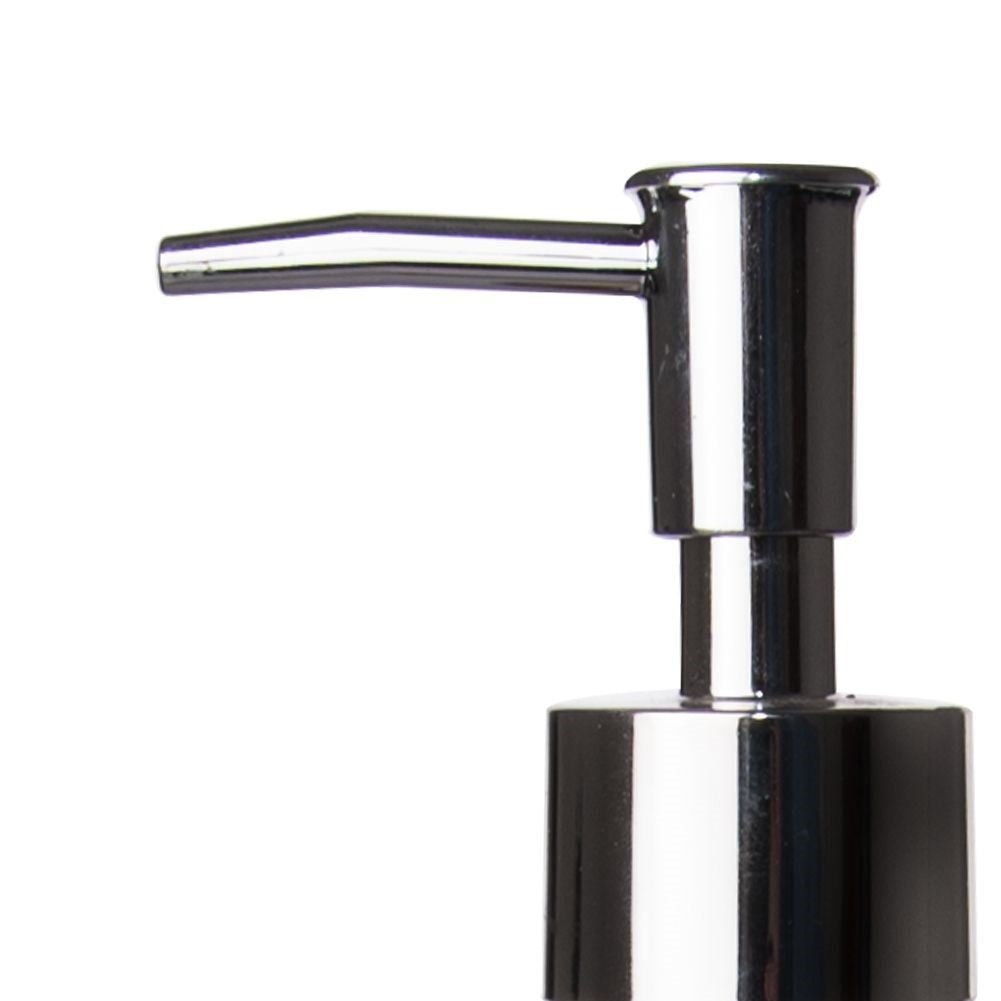 Liquid soap pump/detergent pump in retro style, light pink glass