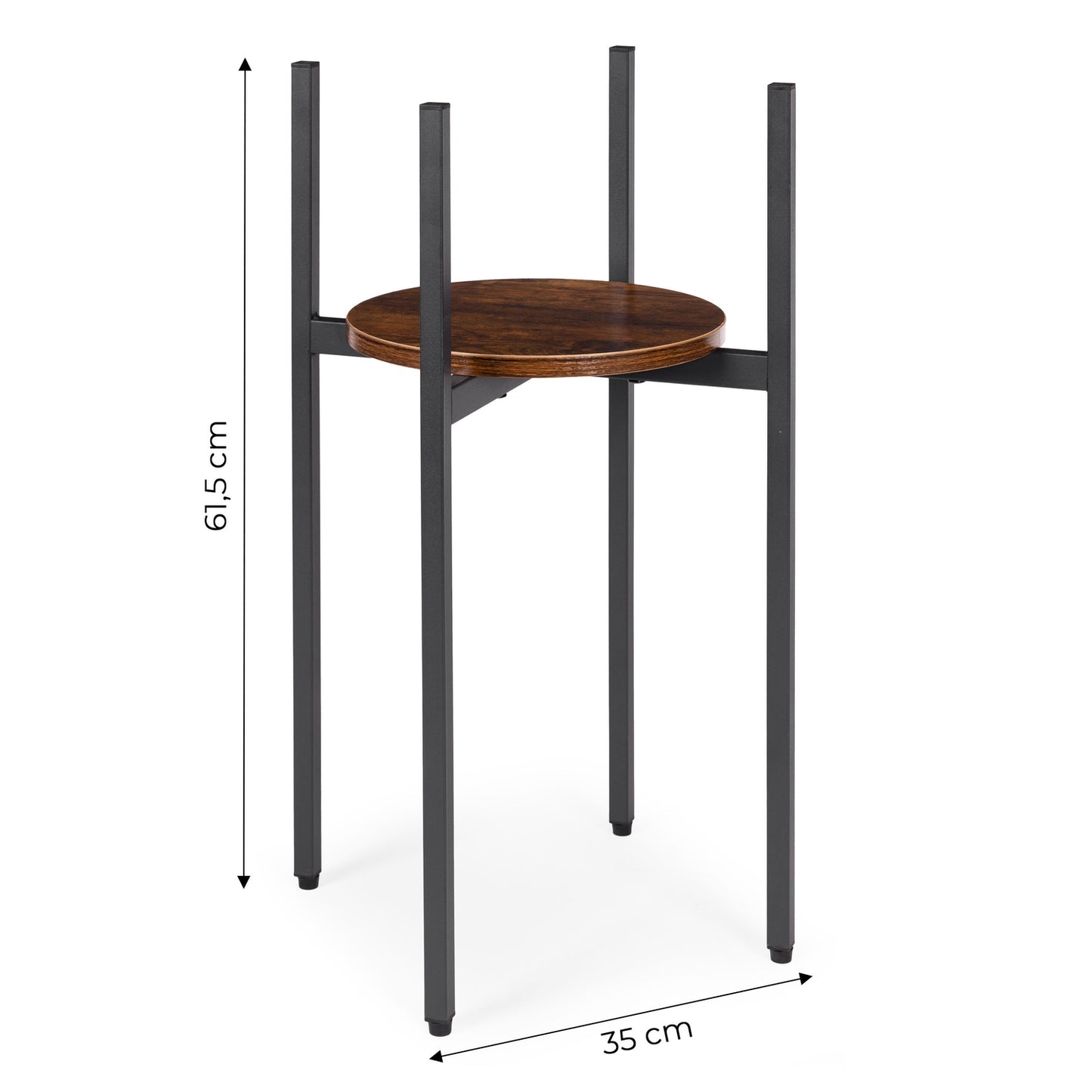 Loft-Style Steel Plant Stand with Chipboard Shelf