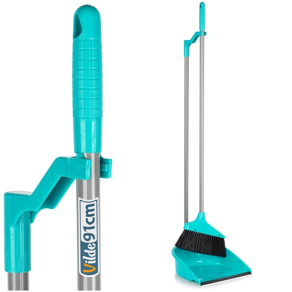 Long Handled Dustpan and Brush Set – 95 cm, Rubber Tip
