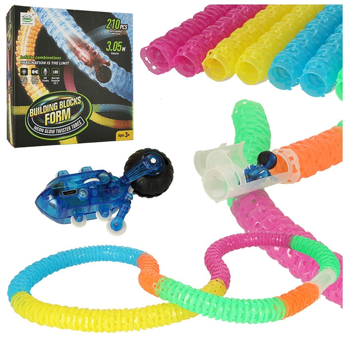 Long tube track with fast car 210 elements