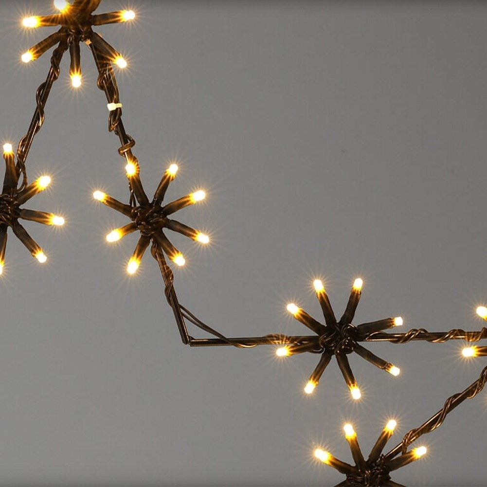 Luminous 50 cm Christmas star with 120 LED lights for inside and outside