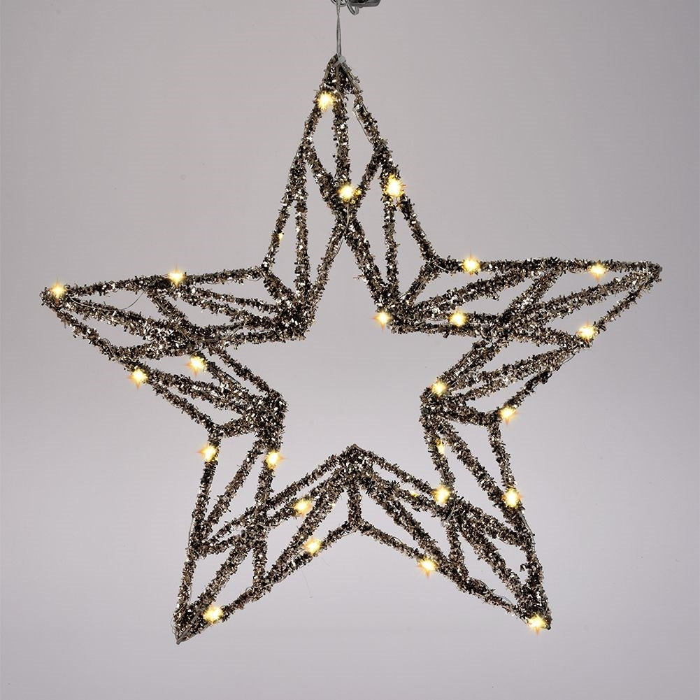 Luminous Christmas star with 30 LED lights, battery operated
