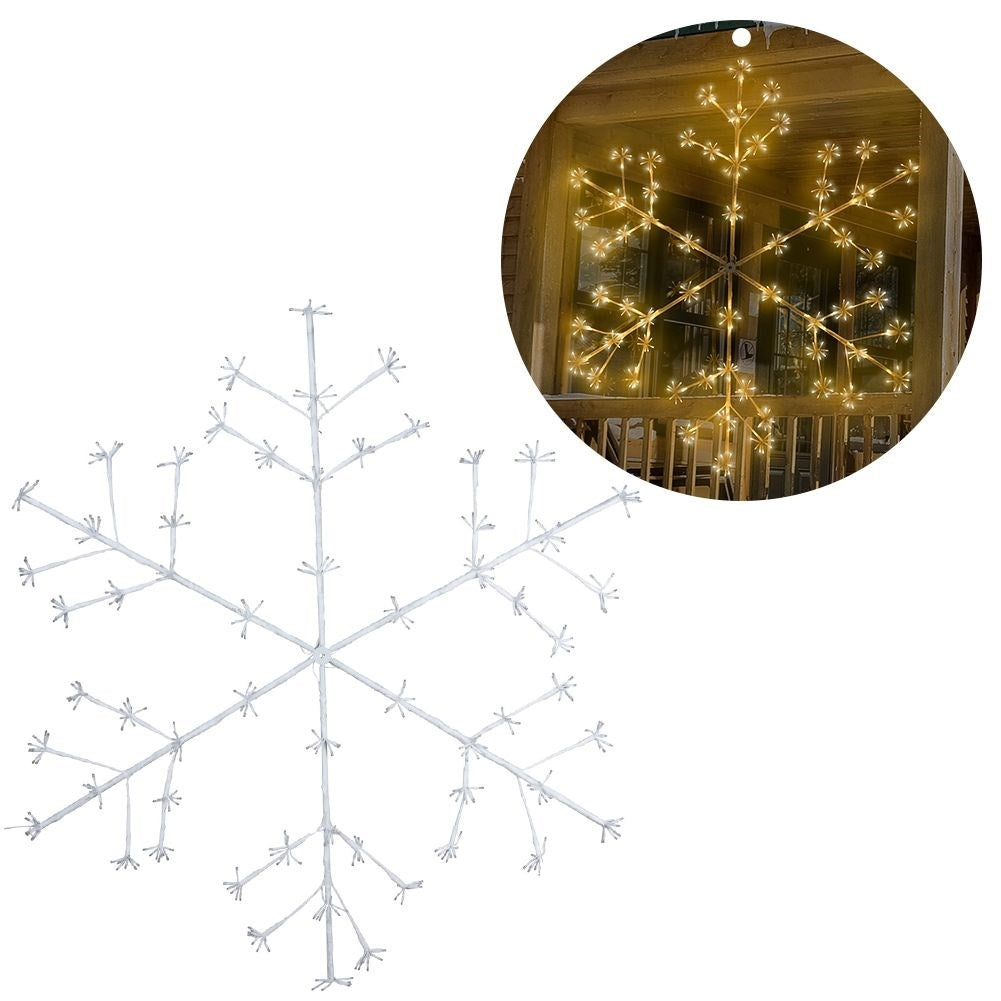 Luminous LED snowflake: Perfect Christmas decoration for facades