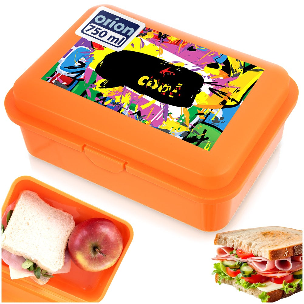 Lunch Box, Orange, 750 ml Capacity