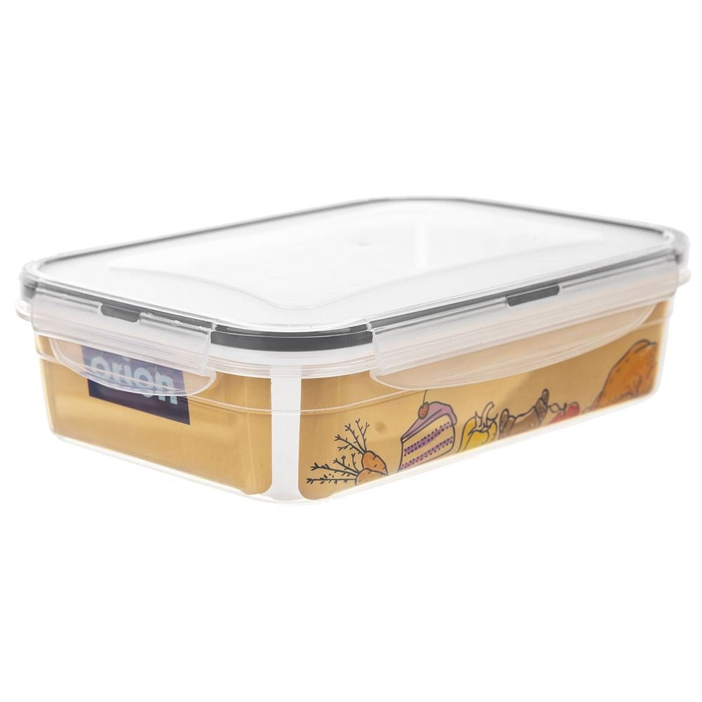 Lunch box with tight-fitting lid and removable inserts